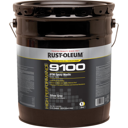 9100 System DTM Epoxy Mastic Base, Silver Grey, 5 gal., Pail Planification Entrepots Molloy
