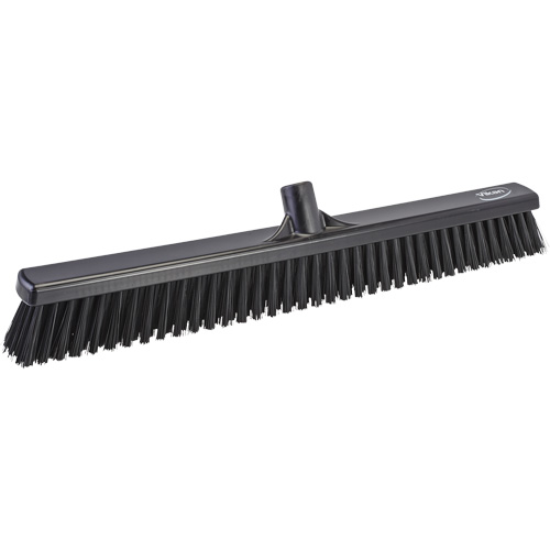 T&ecirc;te de balai-brosse &agrave; soies combin&eacute;es, Crins Cors&eacute;/Fin, 24", Polyester, Noir Planification Entrepots Molloy