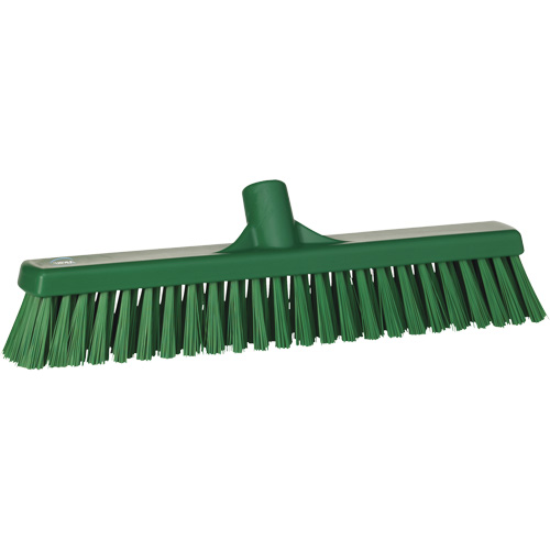 T&ecirc;te de balai-brosse &agrave; soies combin&eacute;es, Crins Cors&eacute;/Fin, 16-1/2", Polyester, Vert Planification Entrepots Molloy