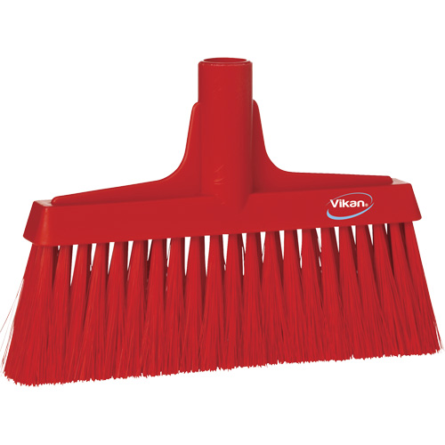Upright Broom Head, Coarse/Fine Bristles, 10-1/4", Polyester, Red Planification Entrepots Molloy