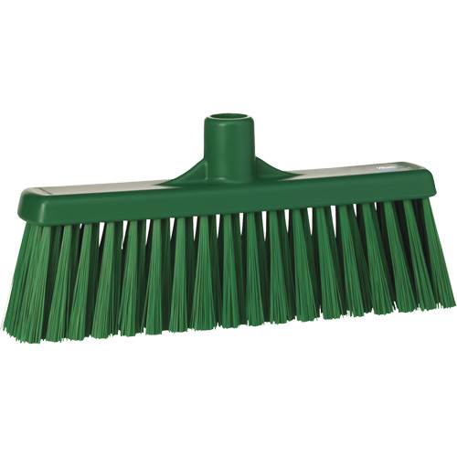 T&ecirc;te de balai droit, Crins Moyen, 12", Polyester, Vert Planification Entrepots Molloy