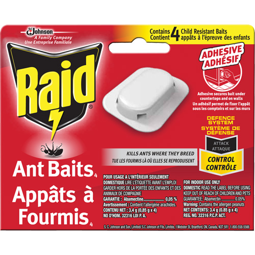 Raid&reg; Ant Bait Traps, 5" L x 6" W x 1" H Planification Entrepots Molloy