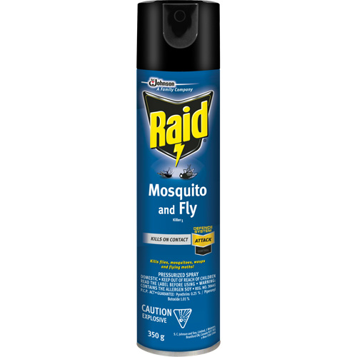 Raid&reg; Mosquito & Fly Killer, 350 g, Solvent Base Planification Entrepots Molloy