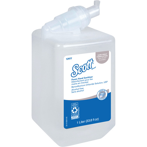 D&eacute;sinfectant en mousse sans alcool pour les mains Essential de Scott, 1000 ml, Cartouche de recharge, 0% alcool Planification Entrepots Molloy