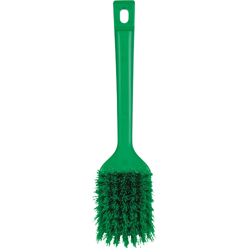 ColorCore Short Handle Brush, Stiff Bristles, 12" Long, Green Planification Entrepots Molloy