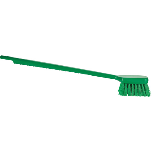 ColorCore Long Handle Brush, Stiff Bristles, 20" Long, Green Planification Entrepots Molloy