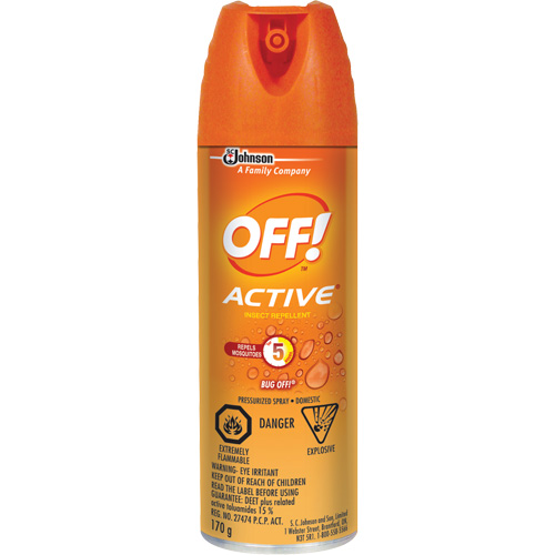 OFF! Active&reg; Insect Repellent, 15% DEET, Aerosol, 170 g Planification Entrepots Molloy