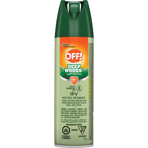 Insectifuge Off! R&eacute;gions sauvages, DEET &agrave; 25 %, A&eacute;rosol, 113 g Planification Entrepots Molloy