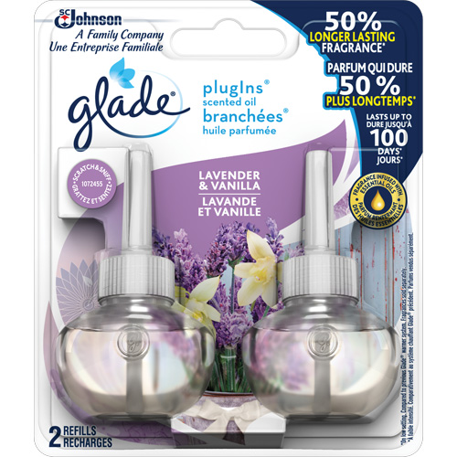 Glade&reg; PlugIns&reg; Scented Oil Refills, Lavender & Vanilla, Cartridge Planification Entrepots Molloy