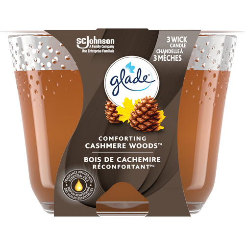 Glade&reg; 3-Wick Candle, Cashmere Woods&reg; Planification Entrepots Molloy