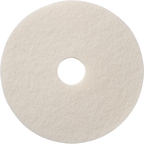 Floor Pads, 12", Polish, White Planification Entrepots Molloy