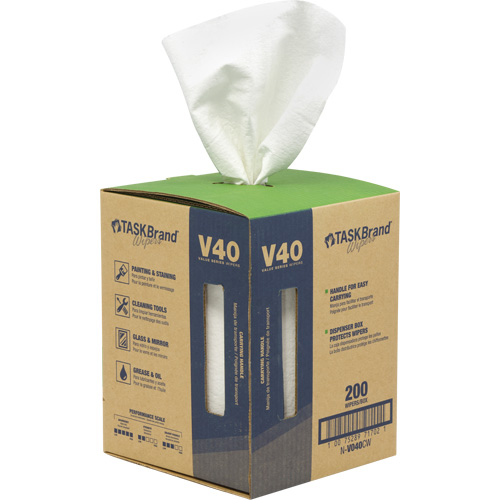 Essuie-tout de s&eacute;rie de qualit&eacute; V40 TaskBrand, Tout usage, 12" lo x 10" la Planification Entrepots Molloy