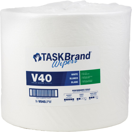 TaskBrand&reg; V40 Value Series Wipers, All-Purpose, 13" L x 12" W Planification Entrepots Molloy