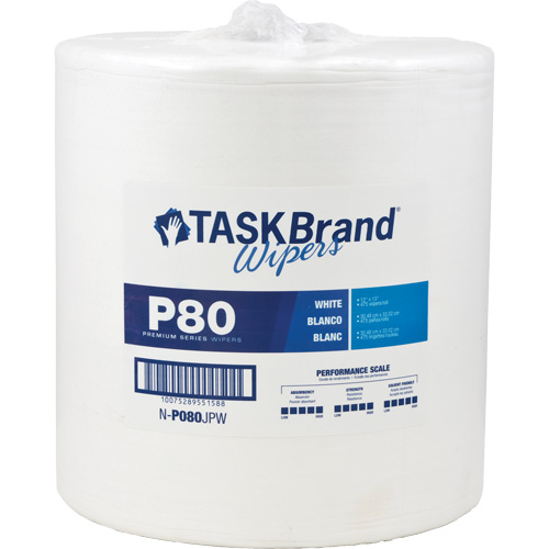Chiffons de premi&egrave;re qualit&eacute; P80 TaskBrand, Robuste, 13" lo x 12" la Planification Entrepots Molloy