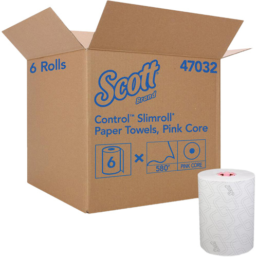 Serviettes Slimroll* de Scott en rouleau dur, 1 pli, Standard, 580' lo Planification Entrepots Molloy
