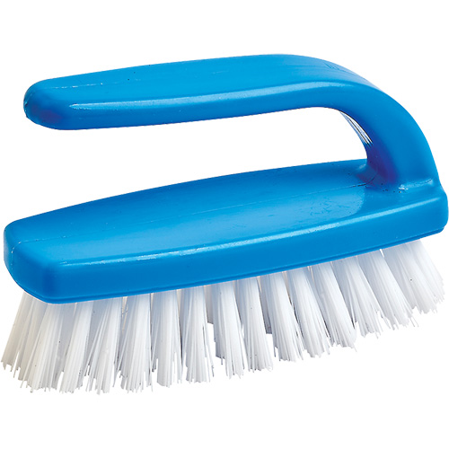 Brosse pour le nettoyage des ongles, 4" l, Soies Synth&eacute;tique, Bleu/Blanc Planification Entrepots Molloy