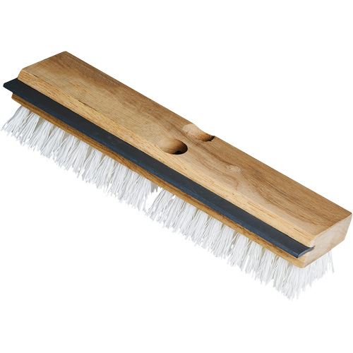 Utility Scrub Brush & Squeegee, 11" L, Polypropylene Bristles, White Planification Entrepots Molloy