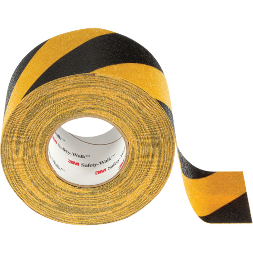 Ruban antid&eacute;rapant tout usage Safety-Walk, 4" x 60', Noir & jaune Planification Entrepots Molloy
