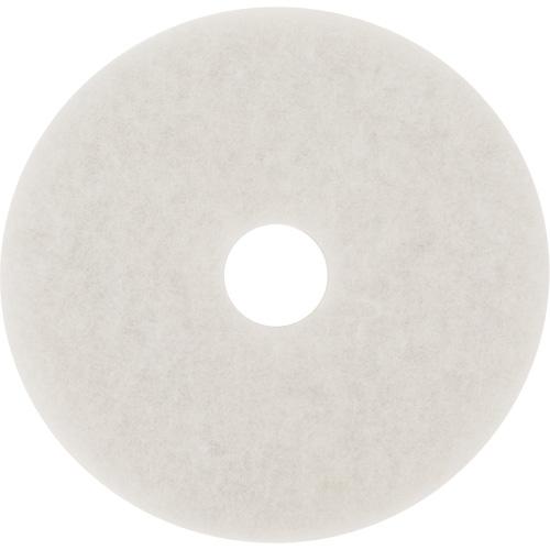 Tampon pour planchers, 10", Lustrage/Nettoyage/Polissage, Blanc Planification Entrepots Molloy