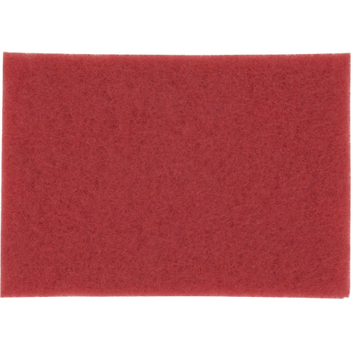 Tampon haute performance, 14" x28", Lustrage/Nettoyage, Rouge Planification Entrepots Molloy