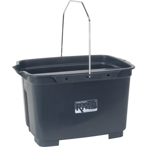 Dual Compartment Bucket, 4.75 US Gal. (19 qt.) Capacity, Grey Planification Entrepots Molloy