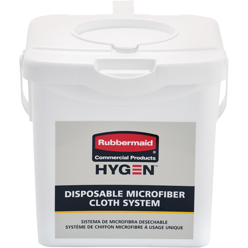 Seau de chargement pour chiffons microfibres, Blanc Planification Entrepots Molloy