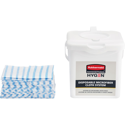 Seau de chargement pour chiffons microfibres, Blanc Planification Entrepots Molloy