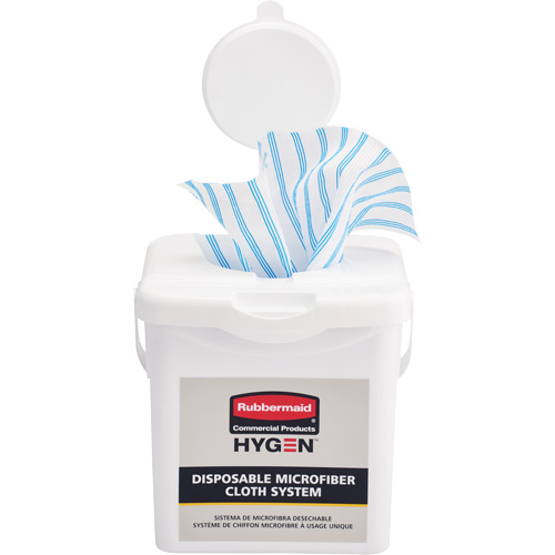 Seau de chargement pour chiffons microfibres, Blanc Planification Entrepots Molloy