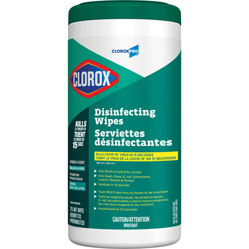 Lingettes d&eacute;sinfectantes, 75 lingettes Planification Entrepots Molloy