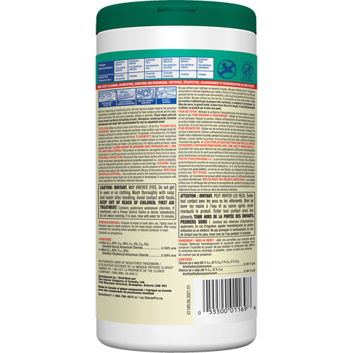 Lingettes d&eacute;sinfectantes, 75 lingettes Planification Entrepots Molloy
