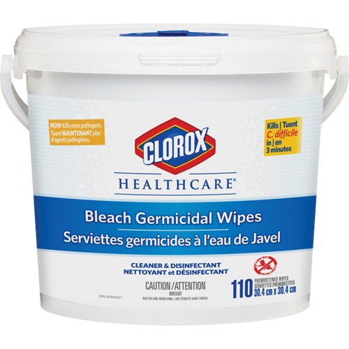 Healthcare&reg; Disinfecting Bleach Wipes, 110 Count Planification Entrepots Molloy