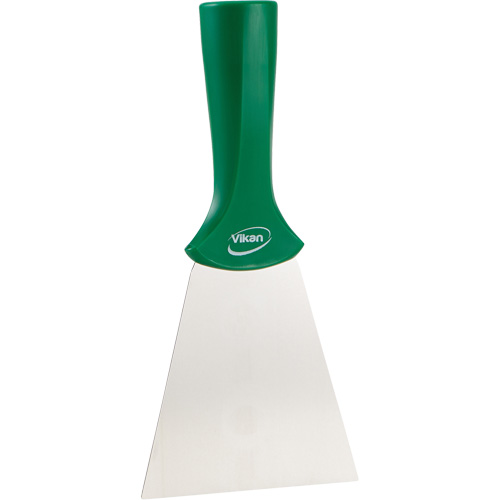Grattoir en acier inoxydable avec poign&eacute;e montable sur manche, Vert, 4" la x 8" lo Planification Entrepots Molloy