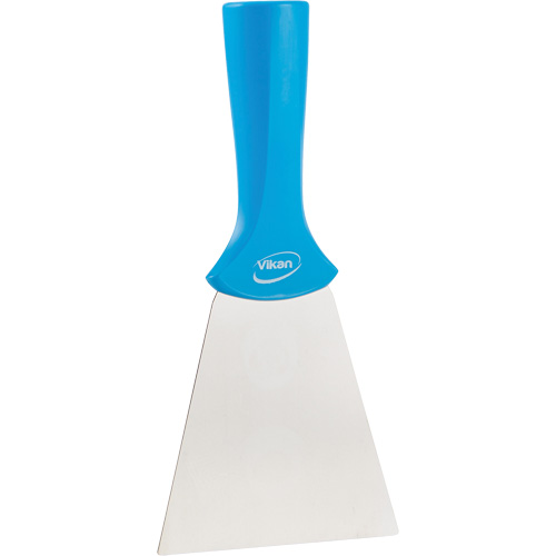 Grattoir en acier inoxydable avec poign&eacute;e montable sur manche, Bleu, 4" la x 8" lo Planification Entrepots Molloy