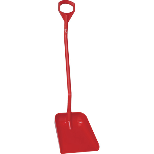 Ergonomic Large Blade Shovel, 51" Length, Plastic, Red Planification Entrepots Molloy