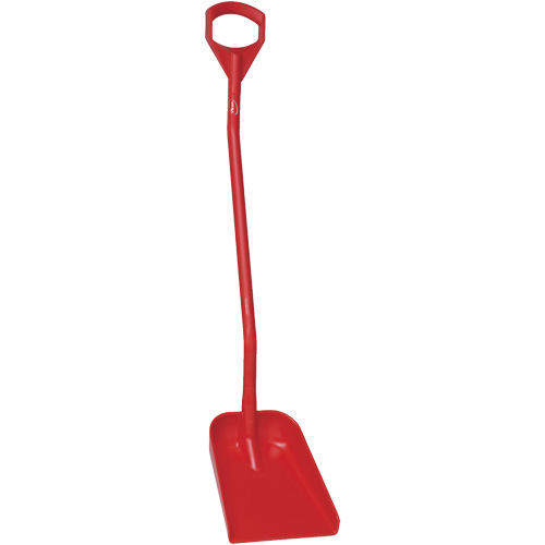 Pelle ergonomique &agrave; lame r&eacute;duite, Longueur de 50", Plastique, Rouge Planification Entrepots Molloy