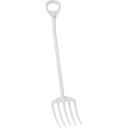 Fourche hygi&eacute;nique, Longueur de 49", Plastique, Blanc Planification Entrepots Molloy
