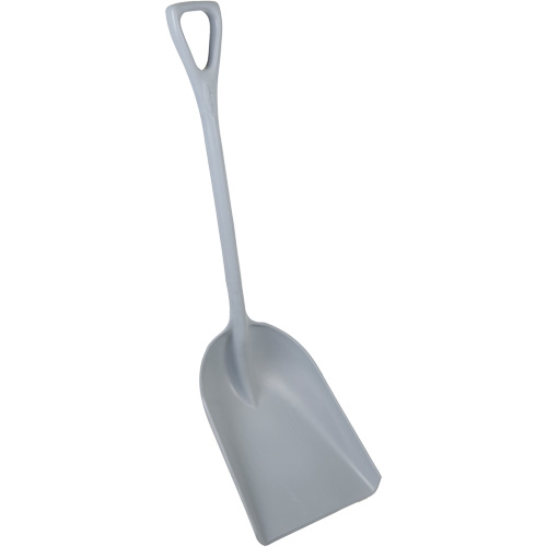 Pelle monobloc perceptible par d&eacute;tecteur de m&eacute;tal, Lame 13-3/4" x 17", Longueur de 42-1/2", Plastique, Gris Planification Entrepots Molloy