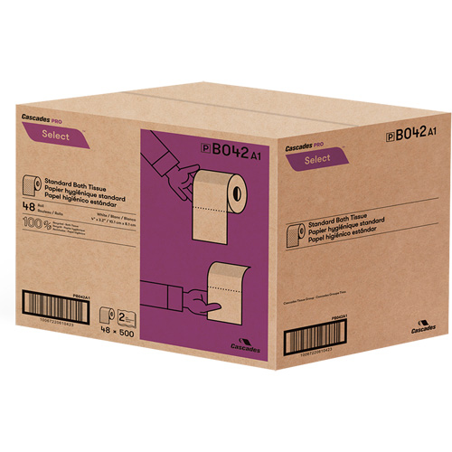 Papier hygi&eacute;nique Pro Select, 2 Pli, 500 Feuilles/Rouleu, Blanc Planification Entrepots Molloy