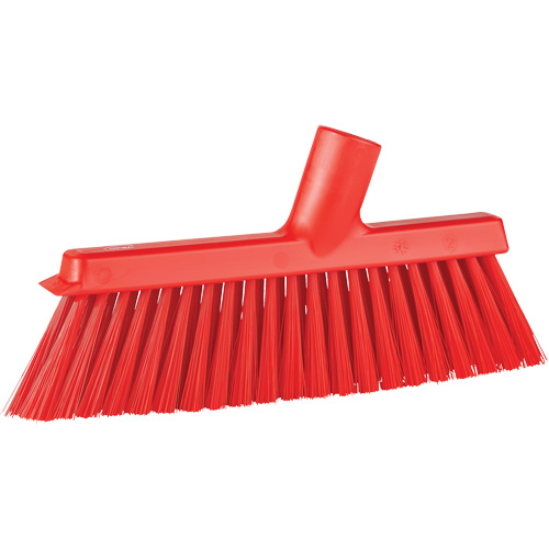 Balai biseaut&eacute; avec pas de vis inclin&eacute;, Crins Moyen, 10", Polyester, Rouge Planification Entrepots Molloy
