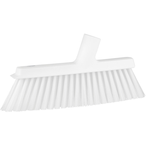 Balai biseaut&eacute; avec pas de vis inclin&eacute;, Crins Moyen, 10", Polyester, Blanc Planification Entrepots Molloy