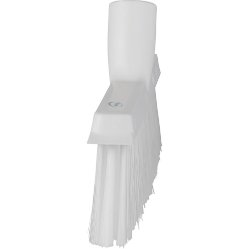 Balai biseaut&eacute; avec pas de vis inclin&eacute;, Crins Moyen, 10", Polyester, Blanc Planification Entrepots Molloy