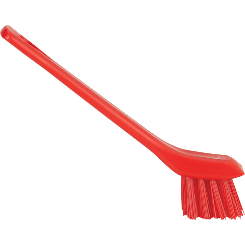Brush with Scraping Edge, Stiff Bristles, 6" Long, Red Planification Entrepots Molloy