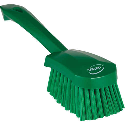 Short-Handled Washing Brush, Soft Bristles, 10-1/2" Long, Green Planification Entrepots Molloy