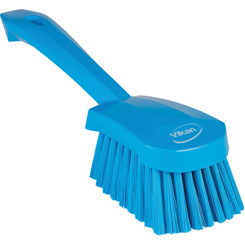 Brosse &agrave; r&eacute;curer avec manche court, Soies Doux, Longueur de 10-1/2", Bleu Planification Entrepots Molloy