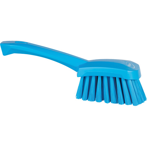 Brosse &agrave; r&eacute;curer avec manche court, Soies Doux, Longueur de 10-1/2", Bleu Planification Entrepots Molloy