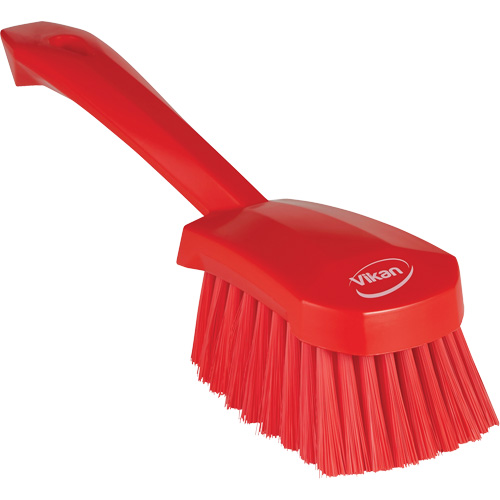 Short-Handled Washing Brush, Soft Bristles, 10-1/2" Long, Red Planification Entrepots Molloy
