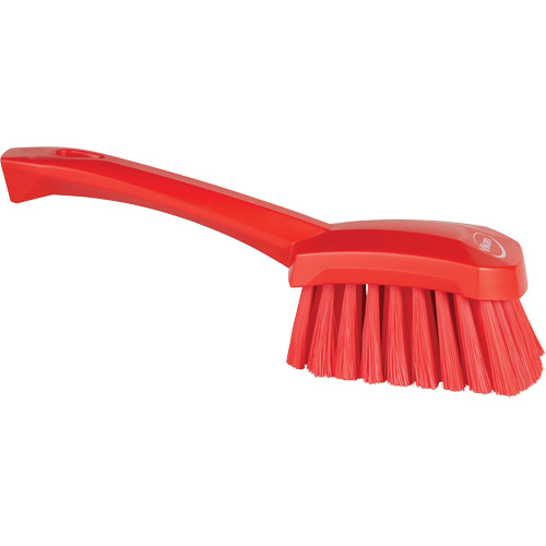 Short-Handled Washing Brush, Soft Bristles, 10-1/2" Long, Red Planification Entrepots Molloy