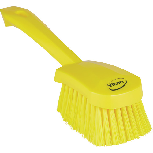 Short-Handled Washing Brush, Soft Bristles, 10-1/2" Long, Yellow Planification Entrepots Molloy