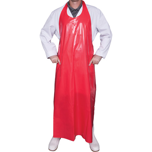 Top Dog 8 Mil. Apron, Polyurethane, 45" L x Red Planification Entrepots Molloy
