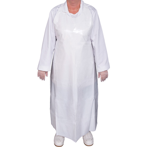 Tablier Top Dog de 6 mil, Polyur&eacute;thane, 45" lo x Blanc Planification Entrepots Molloy